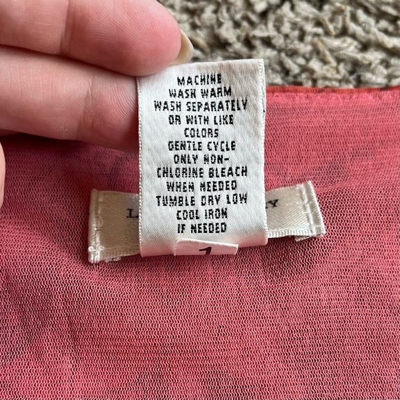 Laura Ashley Woman Flowy Blouse 3/4 Sleeves Scalloped Hems Size 1X Y2K Style - Picture 12 of 13